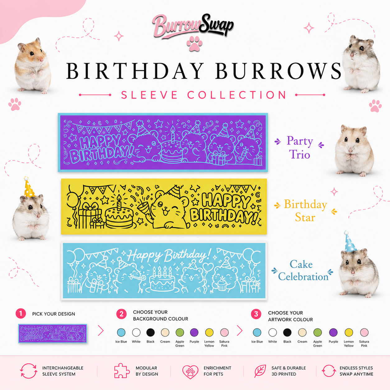 Birthday Burrows Sleeve Collection – Customise Your Own